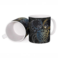 Skoll and Hati Norse Mythology Ceramic Mug Viking Dual Moon Celtic Line Art