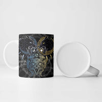 Skoll and Hati Norse Mythology Ceramic Mug Viking Dual Moon Celtic Line Art