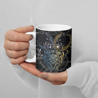 Skoll and Hati Norse Mythology Ceramic Mug Viking Dual Moon Celtic Line Art