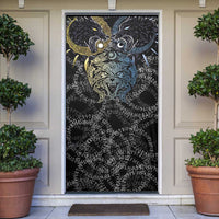 Skoll and Hati Norse Mythology Door Cover Viking Dual Moon Celtic Line Art