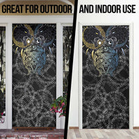 Skoll and Hati Norse Mythology Door Cover Viking Dual Moon Celtic Line Art