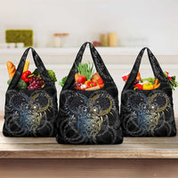 Skoll and Hati Norse Mythology Grocery Bag Viking Dual Moon Celtic Line Art