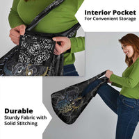 Skoll and Hati Norse Mythology Grocery Bag Viking Dual Moon Celtic Line Art