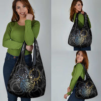 Skoll and Hati Norse Mythology Grocery Bag Viking Dual Moon Celtic Line Art