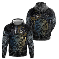 Skoll and Hati Norse Mythology Hoodie Viking Dual Moon Celtic Line Art