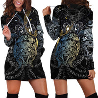 Skoll and Hati Norse Mythology Hoodie Dress Viking Dual Moon Celtic Line Art