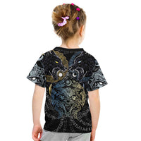 Skoll and Hati Norse Mythology Kid T Shirt Viking Dual Moon Celtic Line Art