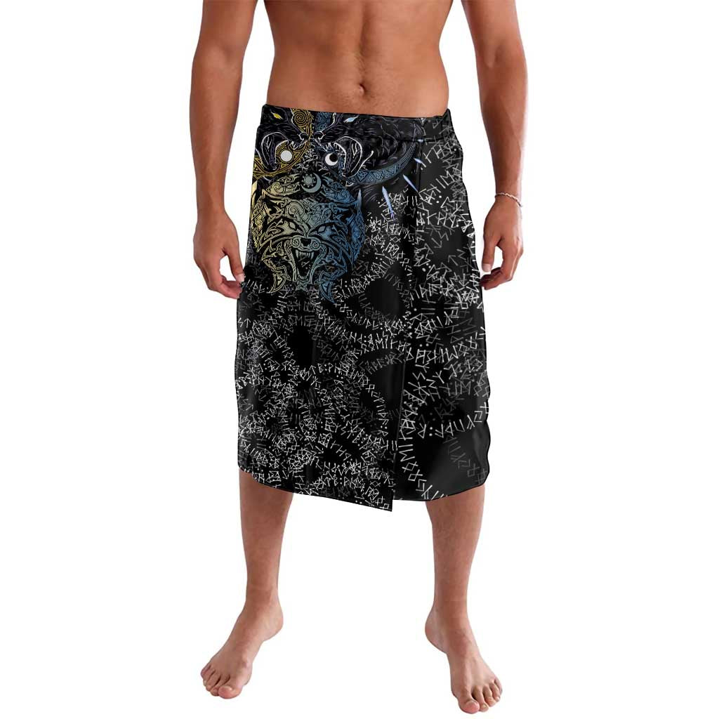 Skoll and Hati Norse Mythology Lavalava Viking Dual Moon Celtic Line Art