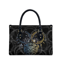 Skoll and Hati Norse Mythology Leather Bag Viking Dual Moon Celtic Line Art