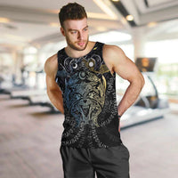 Skoll and Hati Norse Mythology Men Tank Top Viking Dual Moon Celtic Line Art