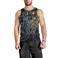 Skoll and Hati Norse Mythology Men Tank Top Viking Dual Moon Celtic Line Art