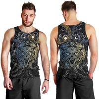 Skoll and Hati Norse Mythology Men Tank Top Viking Dual Moon Celtic Line Art