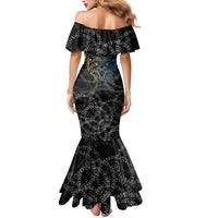 Skoll and Hati Norse Mythology Mermaid Dress Viking Dual Moon Celtic Line Art