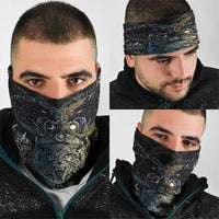 Skoll and Hati Norse Mythology Neck Gaiter Viking Dual Moon Celtic Line Art
