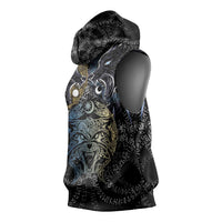 Skoll and Hati Norse Mythology Sleeveless Hoodie Viking Dual Moon Celtic Line Art