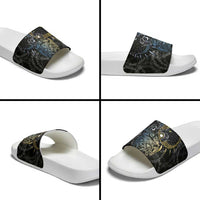 Skoll and Hati Norse Mythology Slide Sandals Viking Dual Moon Celtic Line Art