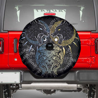 Skoll and Hati Norse Mythology Spare Tire Cover Viking Dual Moon Celtic Line Art