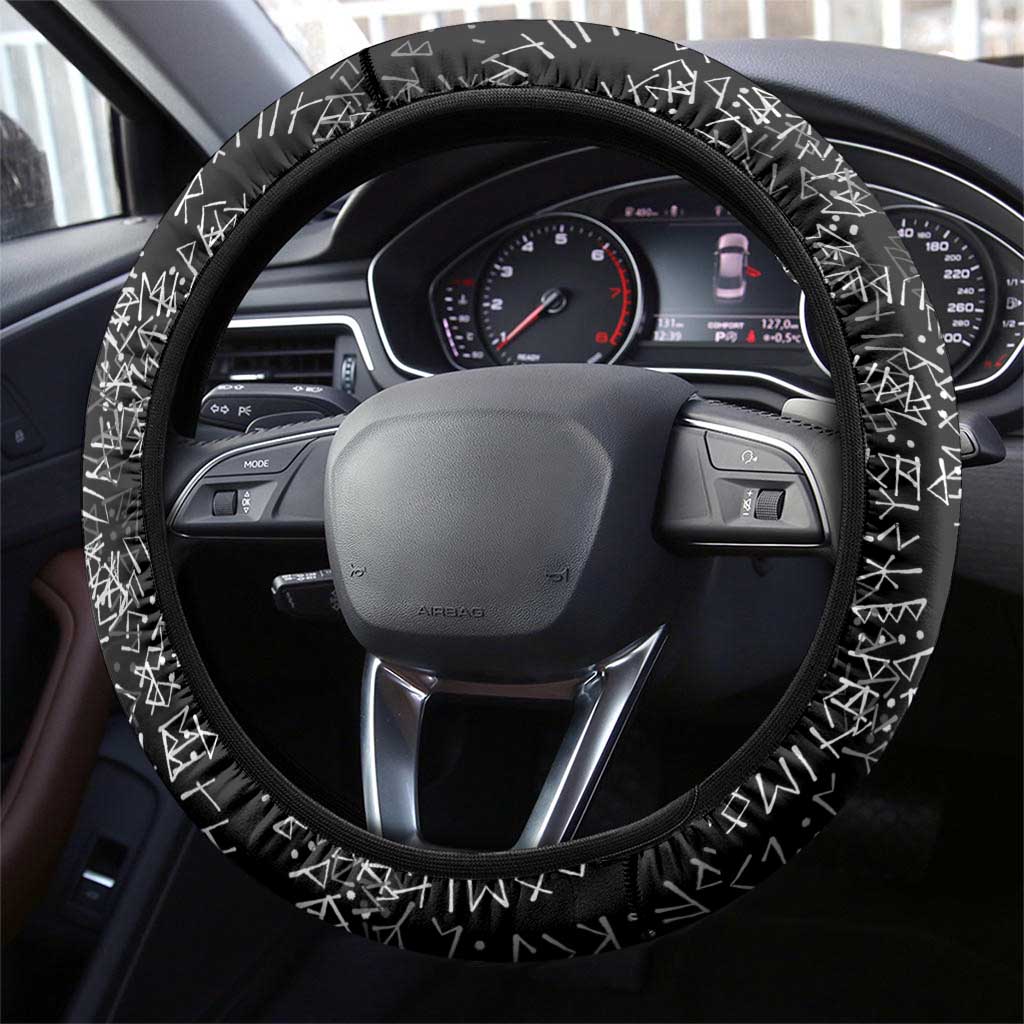 Skoll and Hati Norse Mythology Steering Wheel Cover Viking Dual Moon Celtic Line Art
