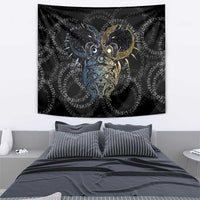Skoll and Hati Norse Mythology Tapestry Viking Dual Moon Celtic Line Art
