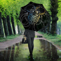 Skoll and Hati Norse Mythology Umbrella Viking Dual Moon Celtic Line Art