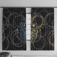 Skoll and Hati Norse Mythology Window Curtain Viking Dual Moon Celtic Line Art
