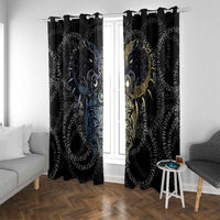 Skoll and Hati Norse Mythology Window Curtain Viking Dual Moon Celtic Line Art