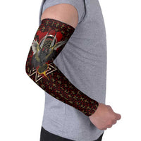 Raven and Bear Norse Symbolism Arm Sleeves Viking Blood Red Rune Art Style