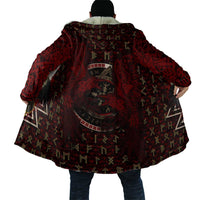 Raven and Bear Norse Symbolism Cloak Viking Blood Red Rune Art Style