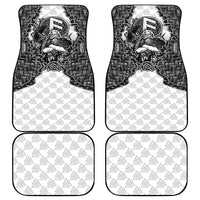 Odin and Skull Warrior Norse Mythology Car Mats Viking Black and White Engraved Stone Art