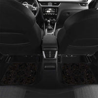 Viking Elder and Helm of Awe Norse Mythology Car Mats Monochrome Rune Engraving Style