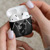 Odin and Viking Warrior Norse Mythology AirPods Case Realistic Black and Grey Tattoo Style