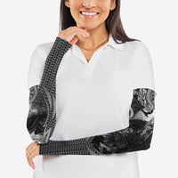 Odin and Viking Warrior Norse Mythology Arm Sleeves Realistic Black and Grey Tattoo Style