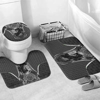 Odin and Viking Warrior Norse Mythology Bathroom Set Realistic Black and Grey Tattoo Style