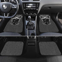 Odin and Viking Warrior Norse Mythology Car Mats Realistic Black and Grey Tattoo Style