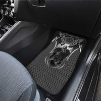 Odin and Viking Warrior Norse Mythology Car Mats Realistic Black and Grey Tattoo Style