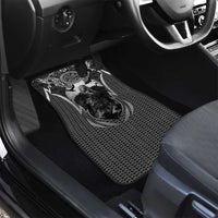 Odin and Viking Warrior Norse Mythology Car Mats Realistic Black and Grey Tattoo Style