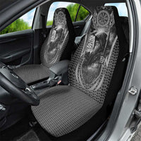 Odin and Viking Warrior Norse Mythology Car Seat Cover Realistic Black and Grey Tattoo Style