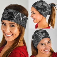 Odin and Viking Warrior Norse Mythology Neck Gaiter Realistic Black and Grey Tattoo Style