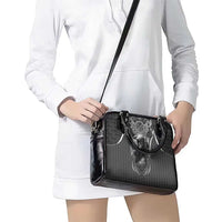 Odin and Viking Warrior Norse Mythology Shoulder Handbag Realistic Black and Grey Tattoo Style