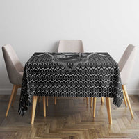 Odin and Viking Warrior Norse Mythology Tablecloth Realistic Black and Grey Tattoo Style