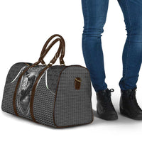 Odin and Viking Warrior Norse Mythology Travel Bag Realistic Black and Grey Tattoo Style