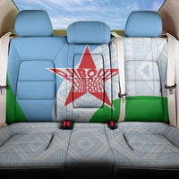 Djibouti Cultural Back Car Seat Cover National Emblem, Tribal Motifs and Red Star Symbol of Unity