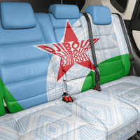 Djibouti Cultural Back Car Seat Cover National Emblem, Tribal Motifs and Red Star Symbol of Unity