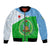 Djibouti Cultural Bomber Jacket National Emblem, Tribal Motifs and Red Star Symbol of Unity
