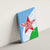 Djibouti Cultural Canvas Wall Art National Emblem, Tribal Motifs and Red Star Symbol of Unity