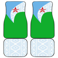Djibouti Cultural Car Mats National Emblem, Tribal Motifs and Red Star Symbol of Unity