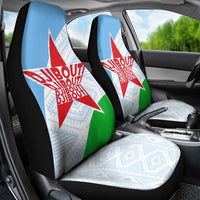 Djibouti Cultural Car Seat Cover National Emblem, Tribal Motifs and Red Star Symbol of Unity