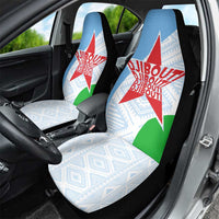 Djibouti Cultural Car Seat Cover National Emblem, Tribal Motifs and Red Star Symbol of Unity