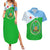 Djibouti Cultural Couples Matching Summer Maxi Dress and Hawaiian Shirt National Emblem, Tribal Motifs and Red Star Symbol of Unity