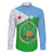 Djibouti Cultural Family Matching Long Sleeve Bodycon Dress and Hawaiian Shirt National Emblem, Tribal Motifs and Red Star Symbol of Unity